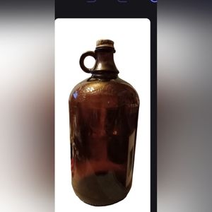 Vintage Brown Amber "Perfex" Large Glass Jug